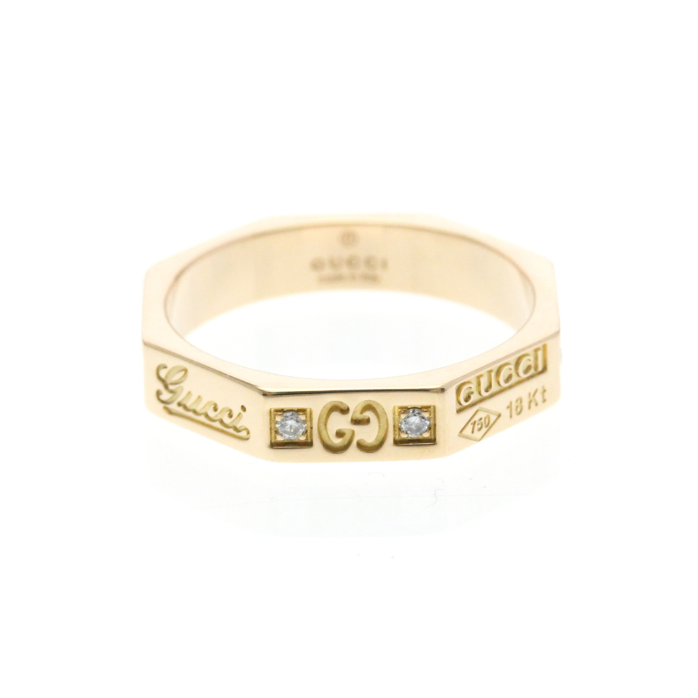 GUCCI 18k Gold Diamond Ring